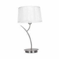 Distribuidor - Lâmpadas Diversas | Sobre Mesas Decoração | SOBREMESA MAGNI 1XE27 CROMO C/PANT.BLANCA 53X30X30 CM Ref: 143071020